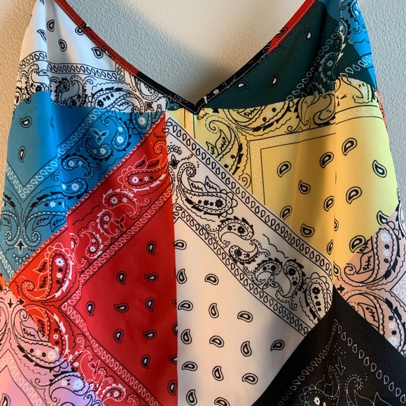 Staud Bandana Patchwork Tank Top - Picture 2 of 3